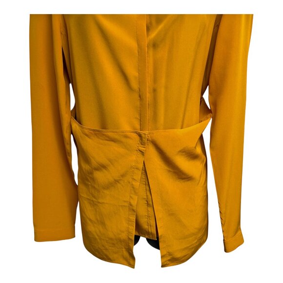 Akris Switzerland Mulberry Silk Button Down Long Sleeve Blouse - Picture 6 of 11